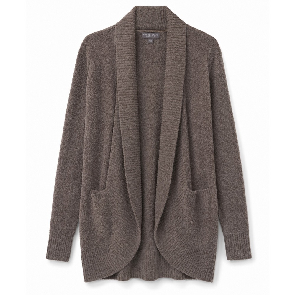 Barefoot Dreams CozyChic Lite Island Wrap Cardigan XS/S Brown Mauve 452 - Picture 1 of 8